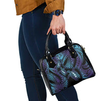 Polynesia Sea Turtle Day Shoulder Handbag Tribal Honu Plumeria Polynesian Pattern