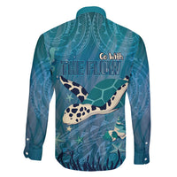 World Sea Turtle Day Polynesia Family Matching Short Sleeve Bodycon Dress and Hawaiian Shirt Go With The Flow LT14 - Polynesian Pride