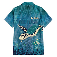 World Sea Turtle Day Polynesia Family Matching Summer Maxi Dress and Hawaiian Shirt Go With The Flow LT14 - Polynesian Pride