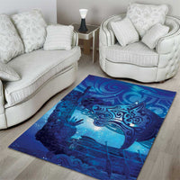 Kuri New Zealand Matariki Area Rug Aotearoa Dog Waka Maori New Year Galaxy Vibes LT14 - Polynesian Pride