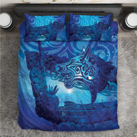 Kuri New Zealand Matariki Bedding Set Aotearoa Dog Waka Maori New Year Galaxy Vibes LT14 Blue - Polynesian Pride