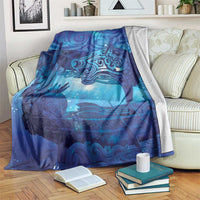 Kuri New Zealand Matariki Blanket Aotearoa Dog Waka Maori New Year Galaxy Vibes LT14 Blue - Polynesian Pride
