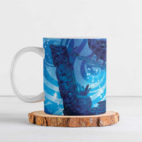 Kuri New Zealand Matariki Ceramic Mug Aotearoa Dog Waka Maori New Year Galaxy Vibes LT14 Blue - Polynesian Pride