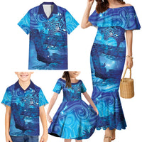 Kuri New Zealand Matariki Family Matching Mermaid Dress and Hawaiian Shirt Aotearoa Dog Waka Maori New Year Galaxy Vibes LT14 - Polynesian Pride