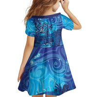 Kuri New Zealand Matariki Family Matching Off Shoulder Maxi Dress and Hawaiian Shirt Aotearoa Dog Waka Maori New Year Galaxy Vibes LT14 - Polynesian Pride