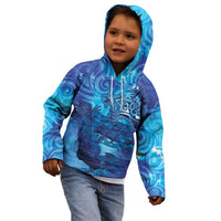 Kuri New Zealand Matariki Kid Hoodie Aotearoa Dog Waka Maori New Year Galaxy Vibes LT14 - Polynesian Pride