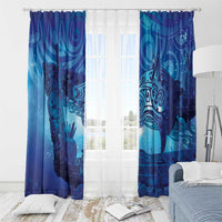 Kuri New Zealand Matariki Window Curtain Aotearoa Dog Waka Maori New Year Galaxy Vibes LT14 - Polynesian Pride