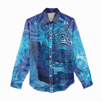 Kuri New Zealand Matariki Women Casual Shirt Aotearoa Dog Waka Maori New Year Galaxy Vibes LT14 - Polynesian Pride