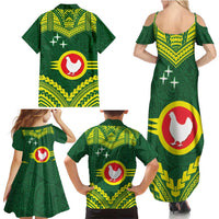 Manu'a Flag Day Family Matching Summer Maxi Dress and Hawaiian Shirt Polynesian Pattern National Color Proud LT14 - Polynesian Pride