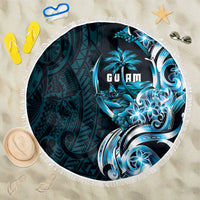Asut Guam Chamorro Beach Blanket Guahan Seal Tattoo LT14 One Size 150cm Blue - Polynesian Pride