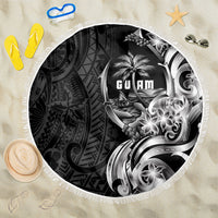 Attelong Guam Chamorro Beach Blanket Guahan Seal Tattoo LT14 One Size 150cm Black - Polynesian Pride