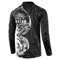 Attelong Guam Chamorro Button Sweatshirt Guahan Seal Tattoo LT14 - Polynesian Pride