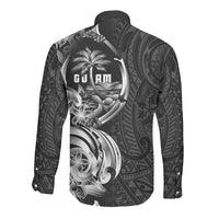 Attelong Guam Chamorro Long Sleeve Button Shirt Guahan Seal Tattoo LT14 - Polynesian Pride