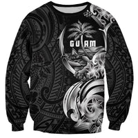 Attelong Guam Chamorro Sweatshirt Guahan Seal Tattoo LT14 Unisex Black - Polynesian Pride
