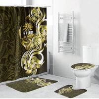 Amariyu Guam Chamorro Bathroom Set Guahan Seal Tattoo LT14 Bathroom Set (4 pcs) Yellow - Polynesian Pride