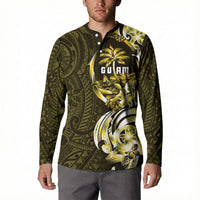Amariyu Guam Chamorro Button Sweatshirt Guahan Seal Tattoo LT14 - Polynesian Pride