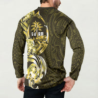 Amariyu Guam Chamorro Button Sweatshirt Guahan Seal Tattoo LT14 - Polynesian Pride