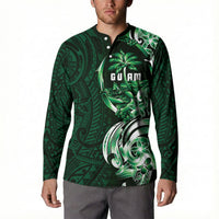 Betde Guam Chamorro Button Sweatshirt Guahan Seal Tattoo LT14 - Polynesian Pride