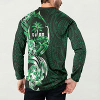 Betde Guam Chamorro Button Sweatshirt Guahan Seal Tattoo LT14 - Polynesian Pride
