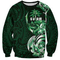 Betde Guam Chamorro Sweatshirt Guahan Seal Tattoo LT14 Unisex Green - Polynesian Pride