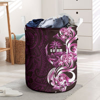 Kulot Di Rosa Guam Chamorro Laundry Basket Guahan Seal Tattoo LT14 Pink - Polynesian Pride