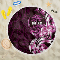 Kulot Di Rosa Guam Chamorro Beach Blanket Guahan Seal Tattoo LT14 One Size 150cm Pink - Polynesian Pride
