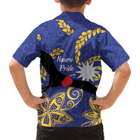 Nauru Angam Day Family Matching Long Sleeve Bodycon Dress and Hawaiian Shirt Naoero Frigate Bird Polynesian Pattern LT14 - Polynesian Pride