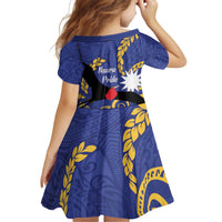 Nauru Angam Day Family Matching Off Shoulder Short Dress and Hawaiian Shirt Naoero Frigate Bird Polynesian Pattern LT14 - Polynesian Pride