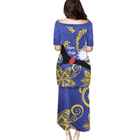 Nauru Angam Day Family Matching Puletasi and Hawaiian Shirt Naoero Frigate Bird Polynesian Pattern LT14 - Polynesian Pride