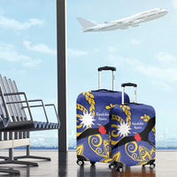 Nauru Angam Day Luggage Cover Naoero Frigate Bird Polynesian Pattern
