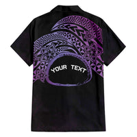 Personalised Pohnpei Nukuoro Micronesia Family Matching Summer Maxi Dress and Hawaiian Shirt Polynesian Tattoo Curves Purple Version LT14 - Polynesian Pride