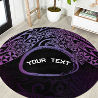 Personalised Pohnpei Nukuoro Micronesia Round Carpet Polynesian Tattoo Curves Purple Version LT14 Purple - Polynesian Pride