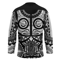 Marquesas Islands Hockey Jersey Marquesan Tattoo Black White Color - Polynesian Pride