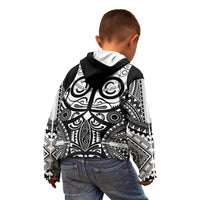 Marquesas Islands Kid Hoodie Marquesan Tattoo Black White Color - Polynesian Pride