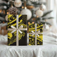 Yellow Marquesas Islands Wrapping Paper Marquesan Matatiki Hammerhead Shark Patutiki - Polynesian Pride