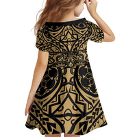 Austral Islands Family Matching Short Sleeve Bodycon Dress and Hawaiian Shirt Tuhaa Pae Penu Stars Necklace Gold LT14 - Polynesian Pride