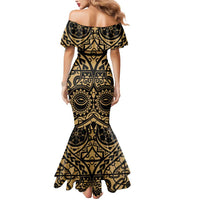 Austral Islands Mermaid Dress Tuhaa Pae Penu Stars Necklace Gold - Polynesian Pride