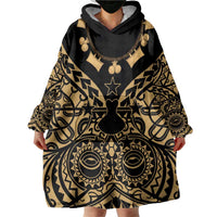 Austral Islands Wearable Blanket Hoodie Tuhaa Pae Penu Stars Necklace Gold LT14 - Polynesian Pride