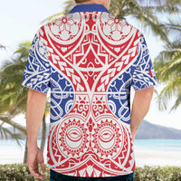 Austral Islands Hawaiian Shirt Tuhaa Pae Penu Stars Necklace Red - Polynesian Pride