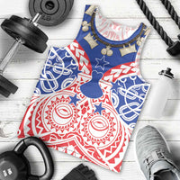 Austral Islands Men Tank Top Tuhaa Pae Penu Stars Necklace Red - Polynesian Pride