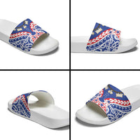 Austral Islands Slide Sandals Tuhaa Pae Penu Stars Necklace Red - Polynesian Pride