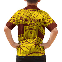 Personalised Samoa College Family Matching Long Sleeve Bodycon Dress and Hawaiian Shirt Samoan Pattern LT14 - Polynesian Pride