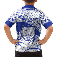 Personalised Samoa Safata College Family Matching Long Sleeve Bodycon Dress and Hawaiian Shirt Samoan Pattern LT14 - Polynesian Pride