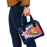 New Zealand Waitangi Day Shoulder Handbag NZ Maori Tui Bird With Kowhai Flowers LT14 - Polynesian Pride