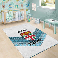 Custom Fiji Tapa Rugby 2025 Area Rug Go Champions Fijiana LT14 - Polynesian Pride