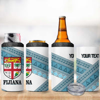 Custom Fiji Tapa Rugby 2025 4 in 1 Can Cooler Tumbler Go Champions Fijiana LT14 - Polynesian Pride
