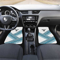 Custom Fiji Tapa Rugby 2025 Car Mats Go Champions Fijiana LT14 Set 2pcs - Front White - Polynesian Pride