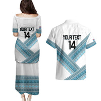 Custom Fiji Tapa Rugby 2025 Couples Matching Puletasi and Hawaiian Shirt Go Champions Fijiana LT14 - Polynesian Pride