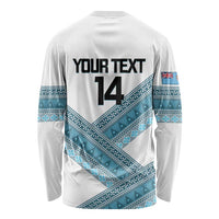 Custom Fiji Tapa Rugby 2025 Long Sleeve Shirt Go Champions Fijiana LT14 - Polynesian Pride