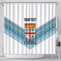Custom Fiji Tapa Rugby 2025 Shower Curtain Go Champions Fijiana LT14 - Polynesian Pride